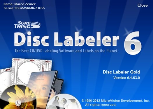 SureThing Disk Labeler Deluxe Gold 6.1.63