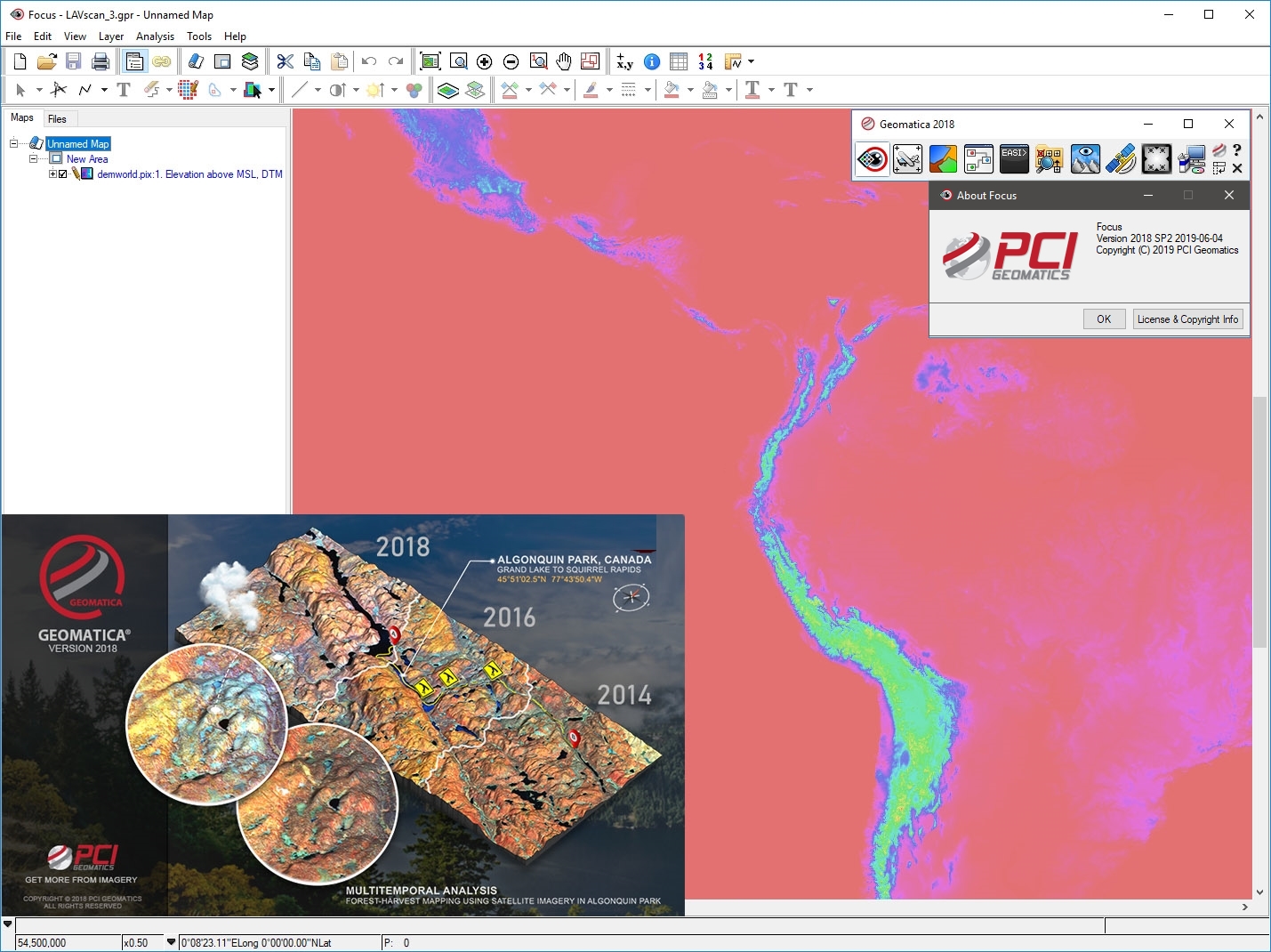 PCI Geomatica 2018 SP2 (Build 20190604)