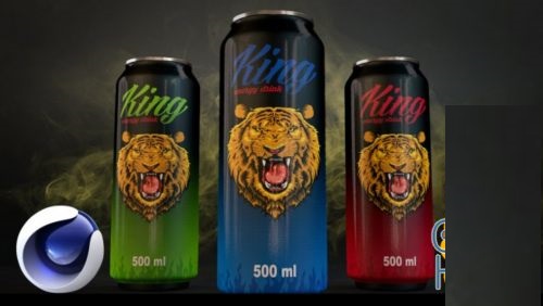 Skillshare – 3D Product Visualization in Cinema 4D – Model, texture and render an Energy Drink Poster