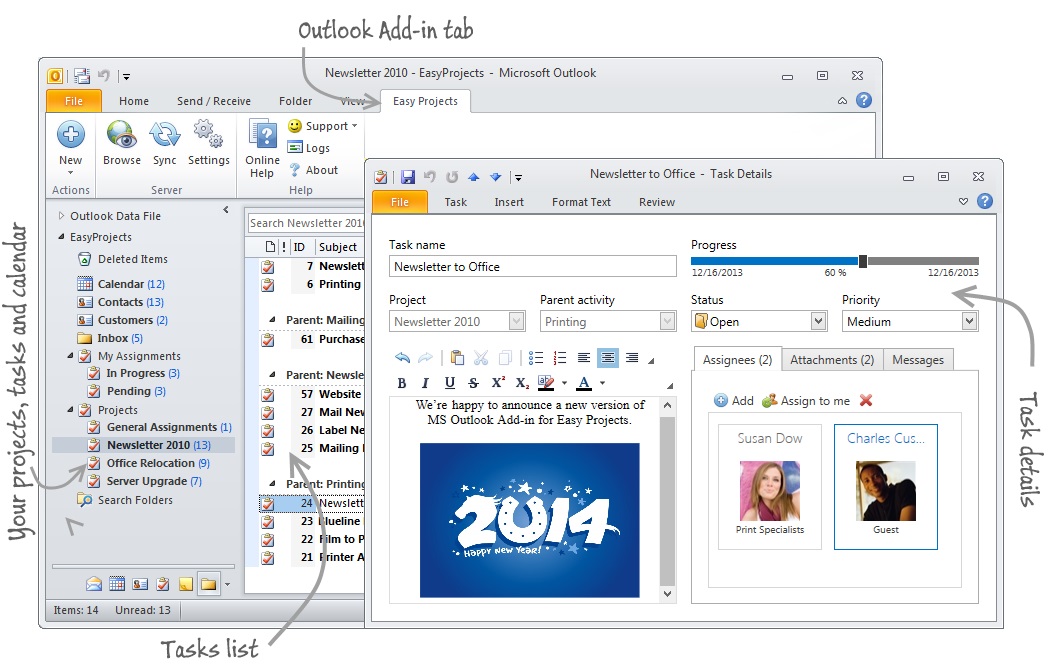 Easy Projects Outlook Add-In for Desktop 3.2.11.0