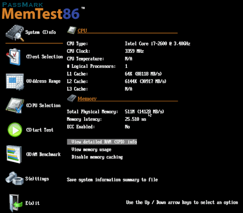 PassMark MemTest86 Pro 8.0 Build 1000