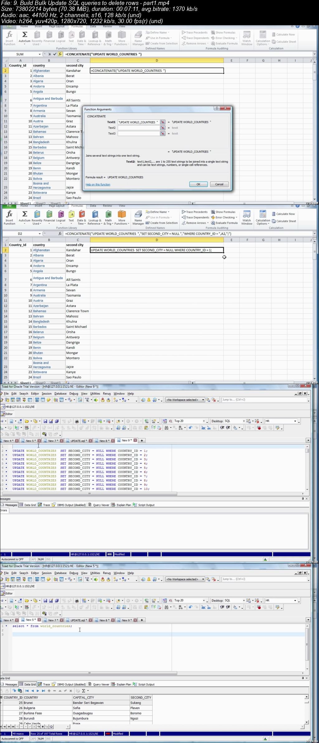  How to generate SQL Insert / Update queries from Excel 