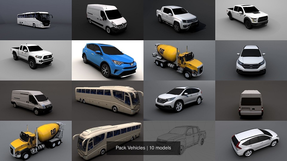 CGTrader – Pack Vehicles 3D Model Collection