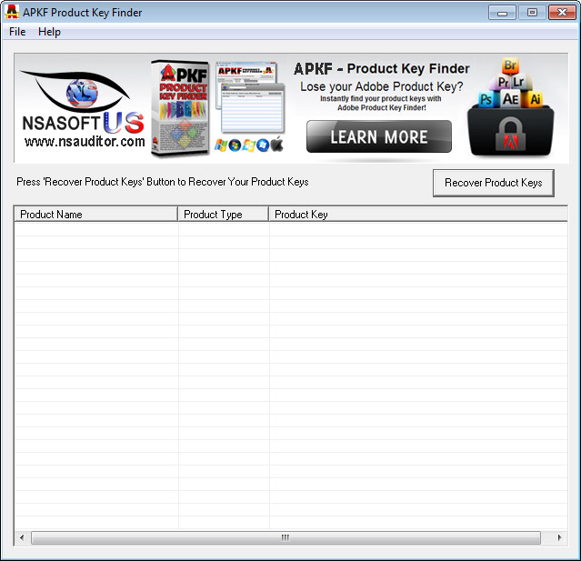 APKF Adobe Product Key Finder 2.5.1.0 + Portable