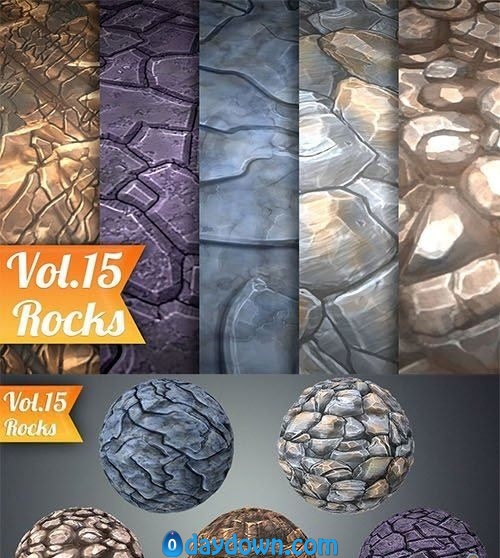 CGTrader – Stylized Hand Painted Textures Collection 1