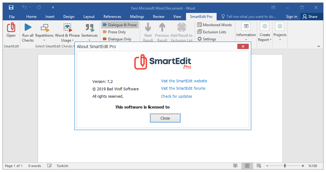 SmartEdit Pro for Word 7.2