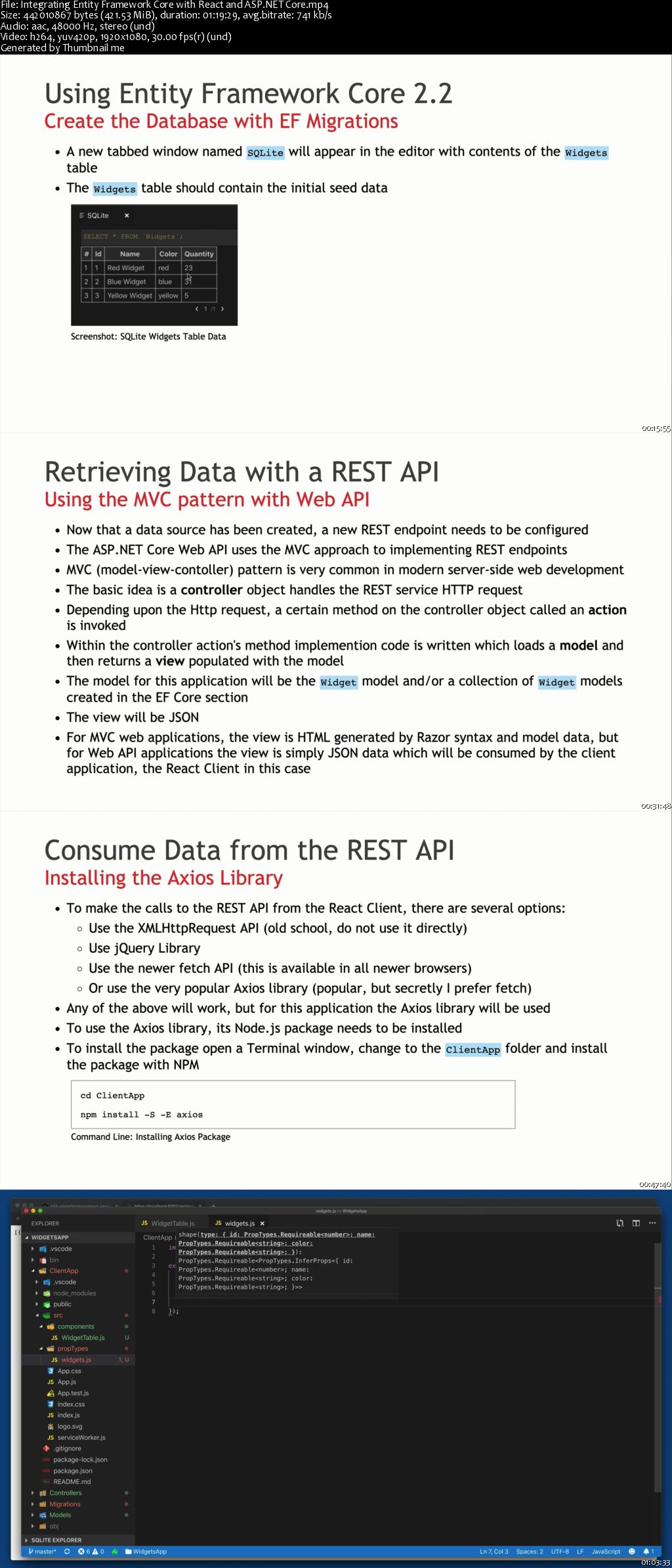 Integrating Entity Framework Core with React and ASP.NET Core