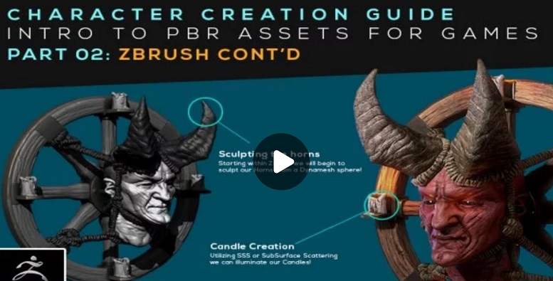 Skillshare – Character Creation Guide: PBR Assets for Games: Part 02: Zbrush Cont’d