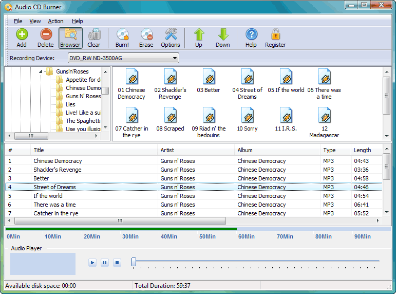 Abyssmedia Audio CD Burner 4.5.0.0