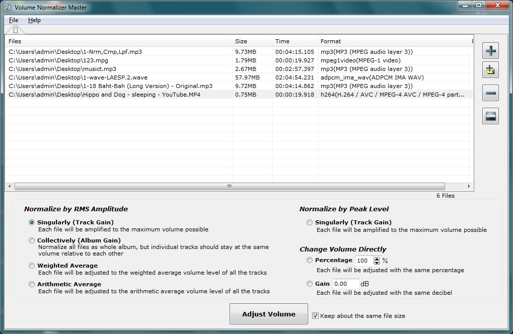Volume Normalizer Master 1.0.1