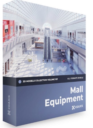 CGAxis – Volume 107 – Mall Equipment 3D Models Collection