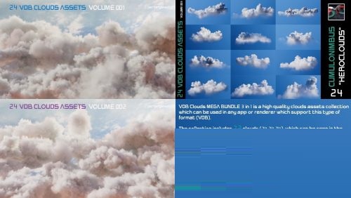 CGTrader – VDB Clouds MEGA BUNDLE 3 in 1 3D models