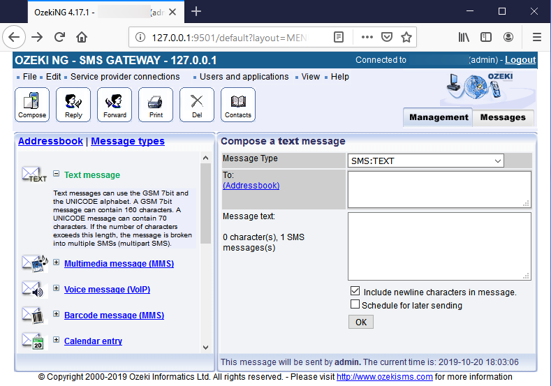 Ozeki NG SMS Gateway 4.17.1