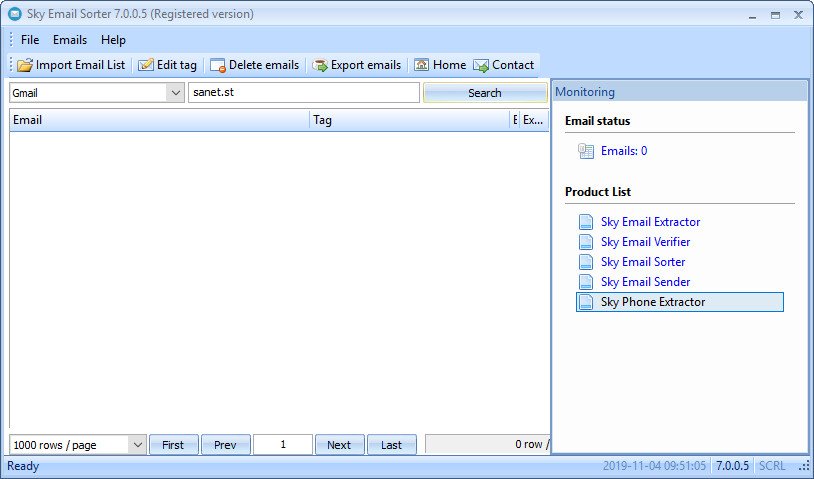 Sky Email Sorter 7.0.0.5