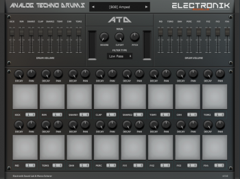 Electronik Sound Lab Analog Techno Drums v1.2.0 VST VST3 AU MAC/WiN screenshot