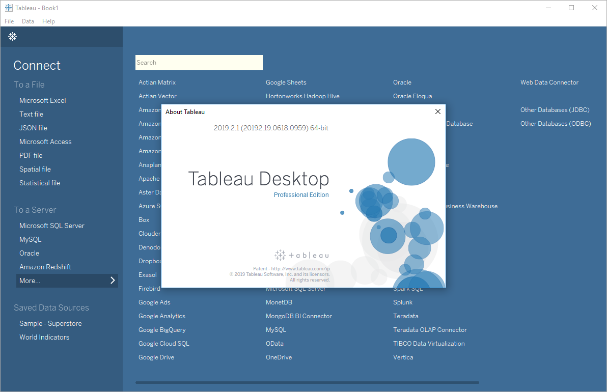 Tableau Desktop Professional Edition 2019.2.1