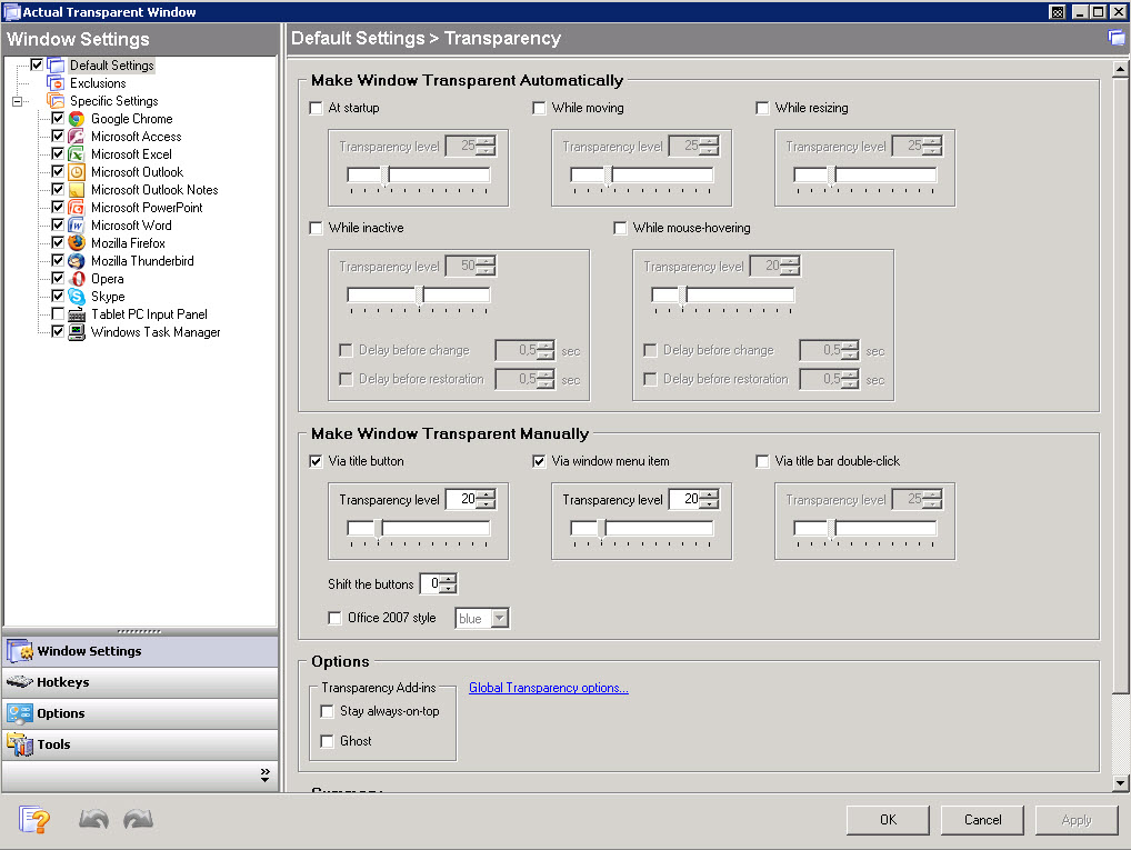 Actual Transparent Window 7.1