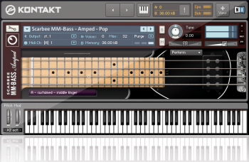 Native Instruments Scarbee MM-Bass Amped v1.1.0 KONTAKT screenshot