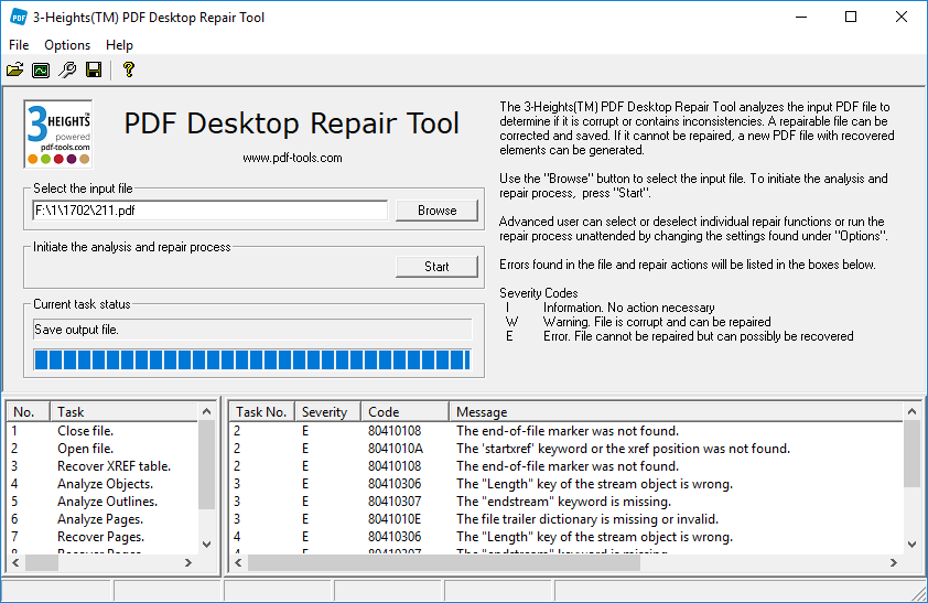 3-Heights PDF Desktop Repair Tool 4.10.26.3