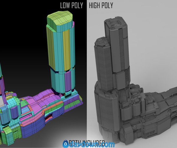 ArtStation Marketplace – CityKit: Sci-Fi Edition Part 1