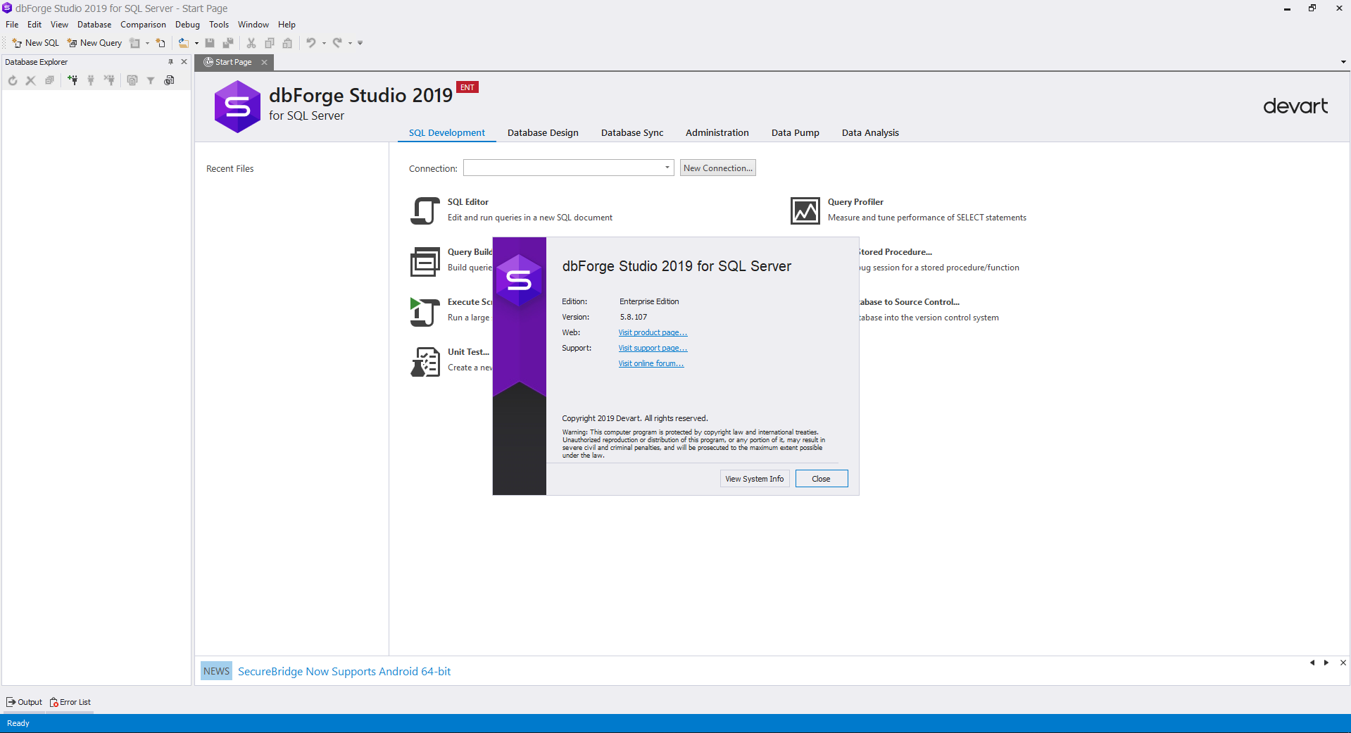 dbForge Studio 2019 for SQL Server v5.8.107 Enterprise Edition