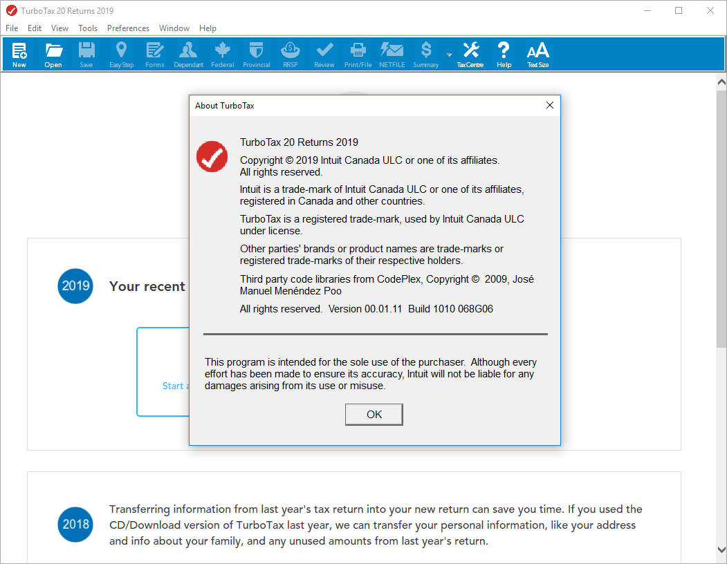 Intuit TurboTax 2019 Canada Edition