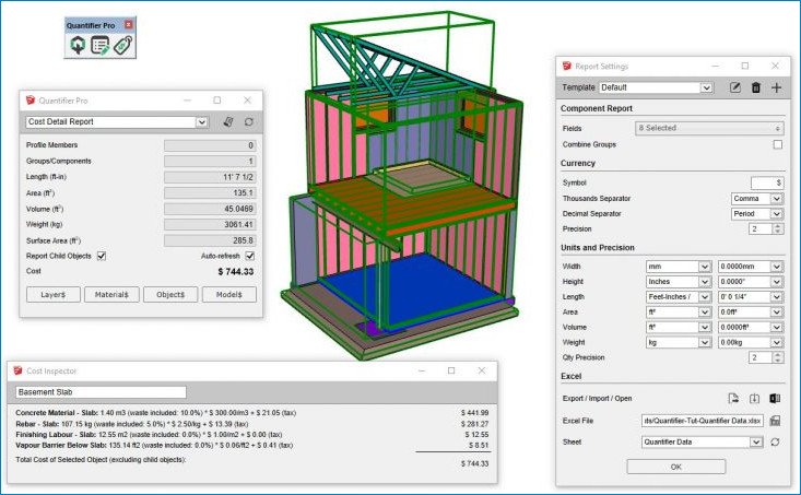 Quantifier Pro 1.0.6 for Sketchup 2019 (x64)