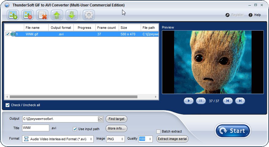 ThunderSoft GIF to AVI Converter 2.7.0.0