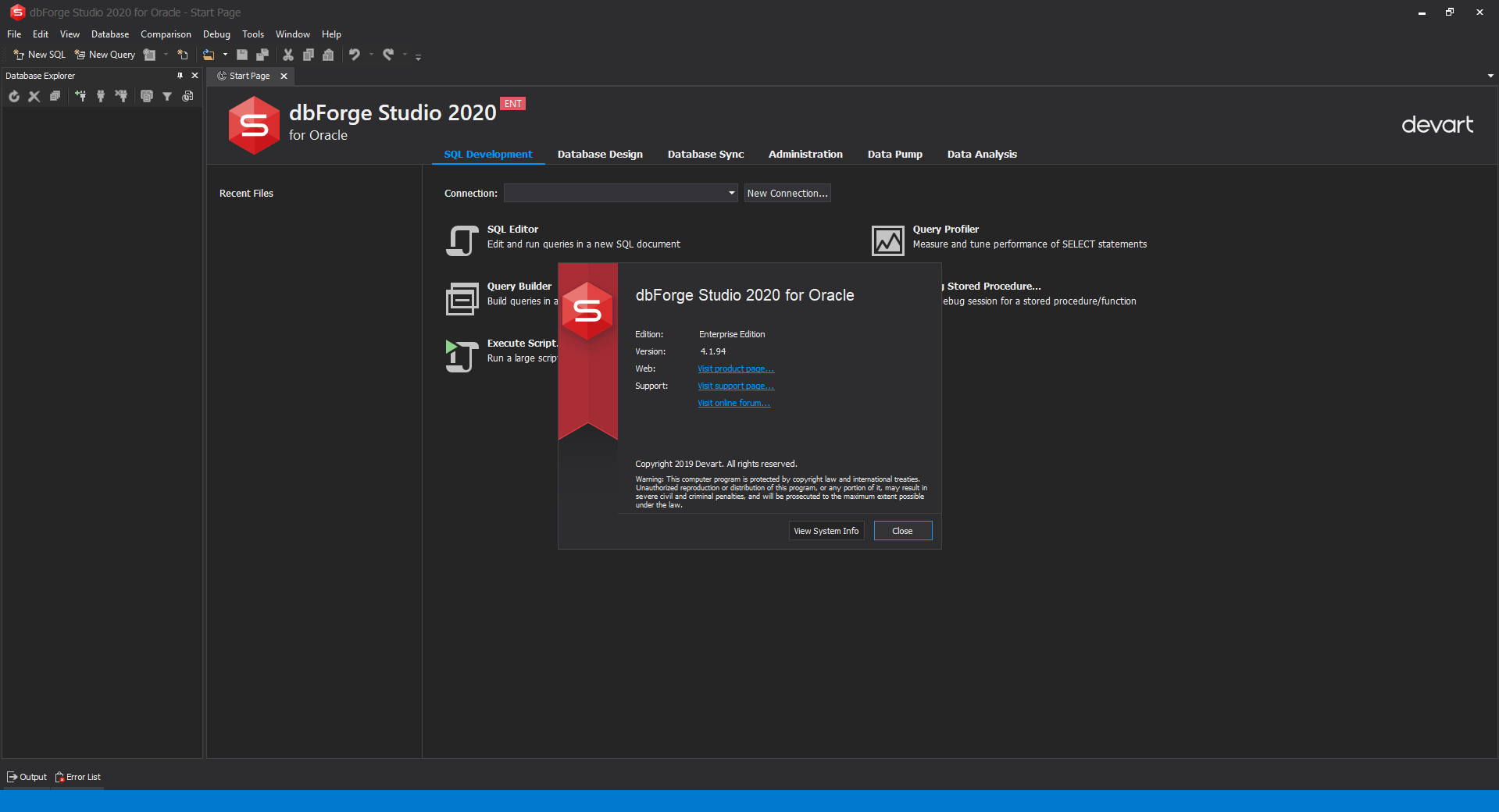 dbForge Studio 2020 for Oracle v4.1.94