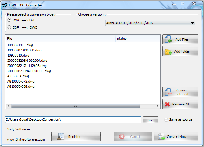 3nity 3nity DWG DXF Converter 2.2.3.55