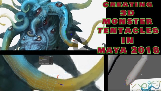 Creating 3D Monster Tentacles in Maya 2018