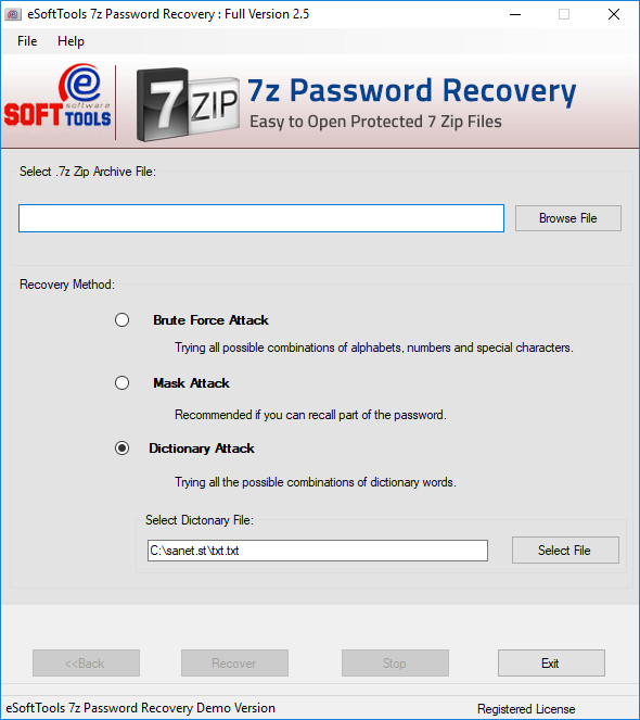 7z Password Unlocker 2.5