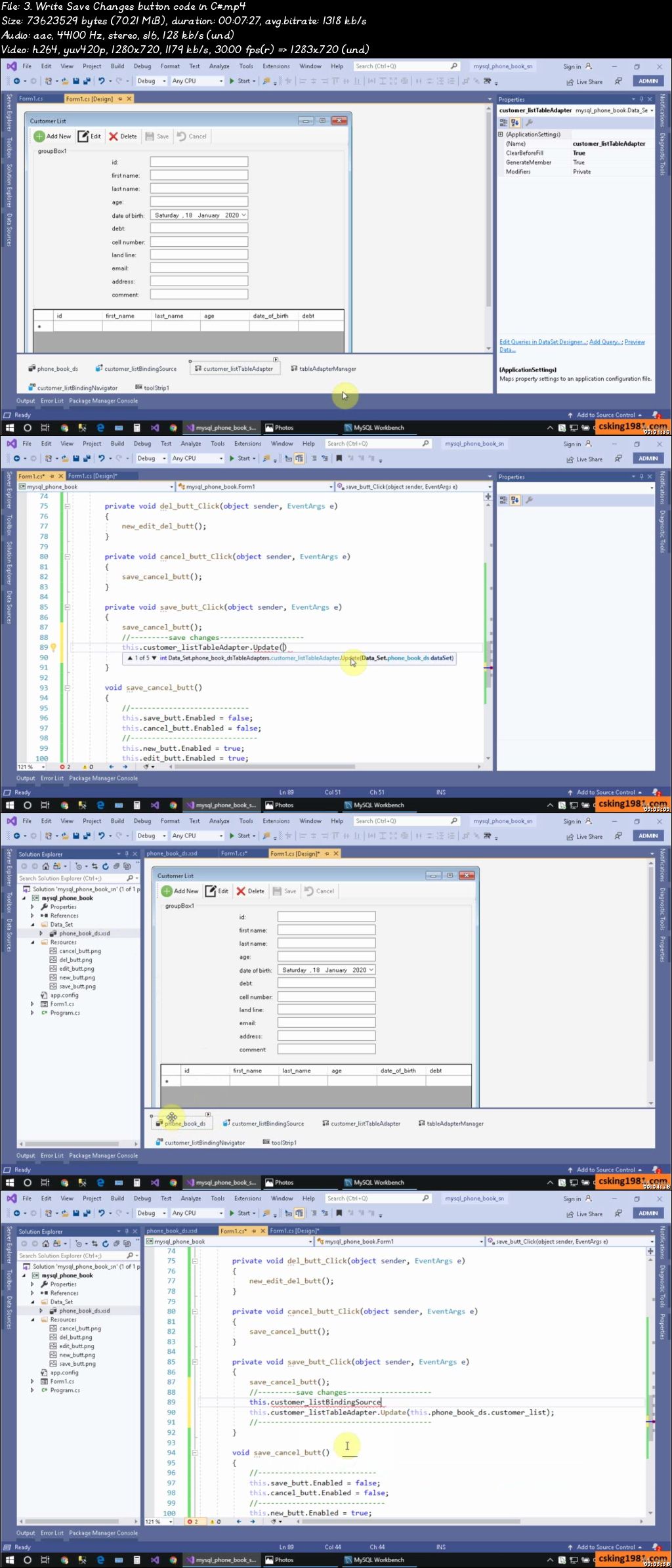  MySQL in C# Series: Beginners Database Apps in C# & MySQL 