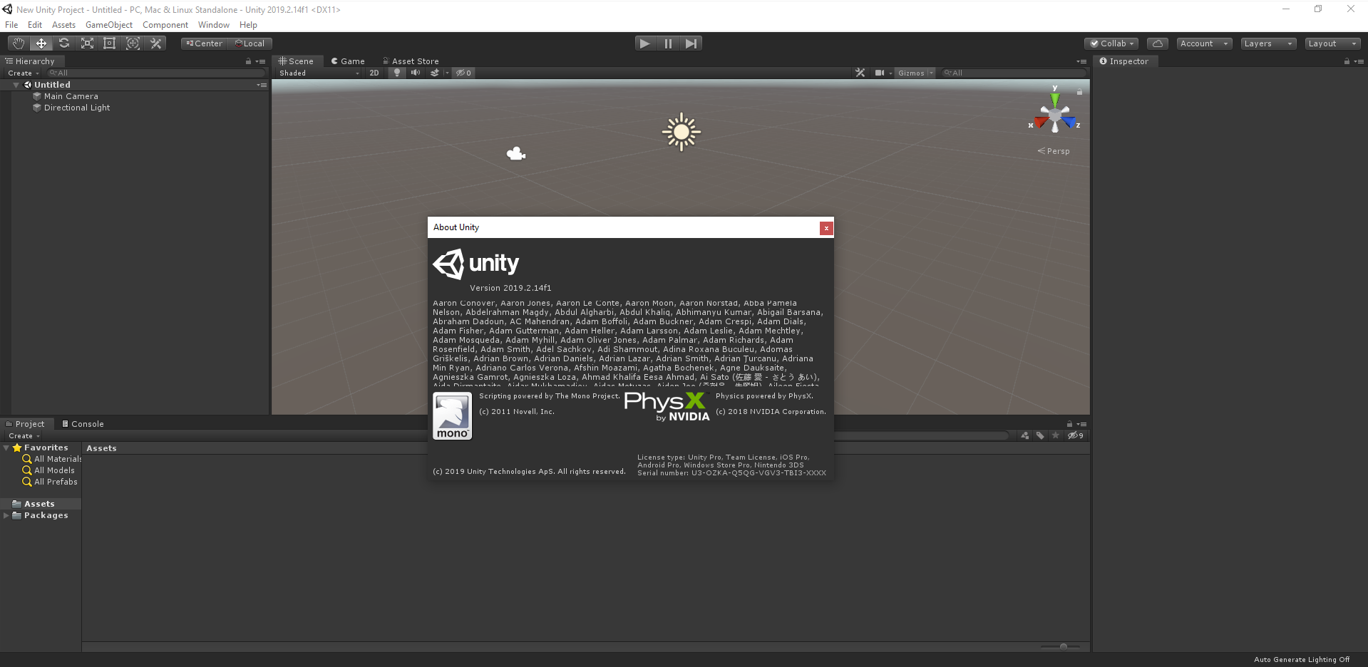 Unity Pro 2019.2.14f1 (x64)