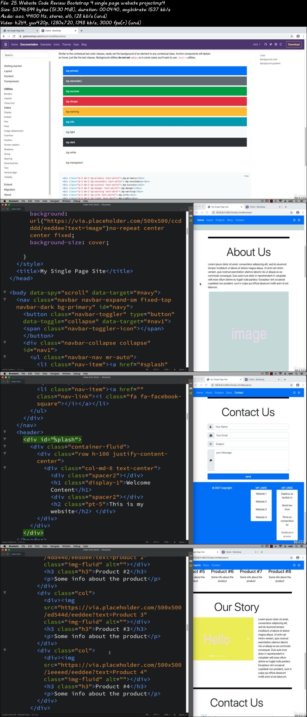  Bootstrap 4 Single Page Website Bootstrap 4 