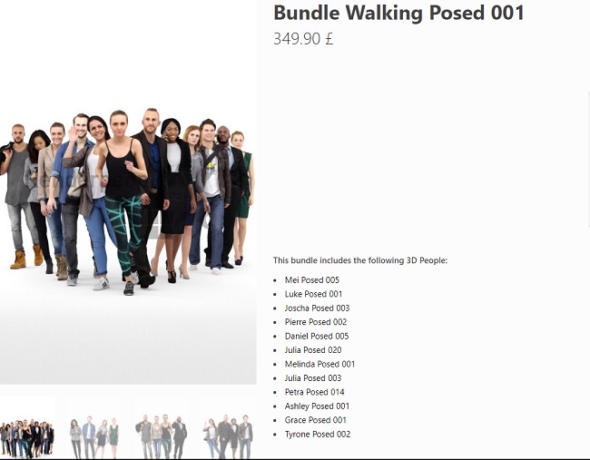 Renderpeople – Bundle Walking Posed 001