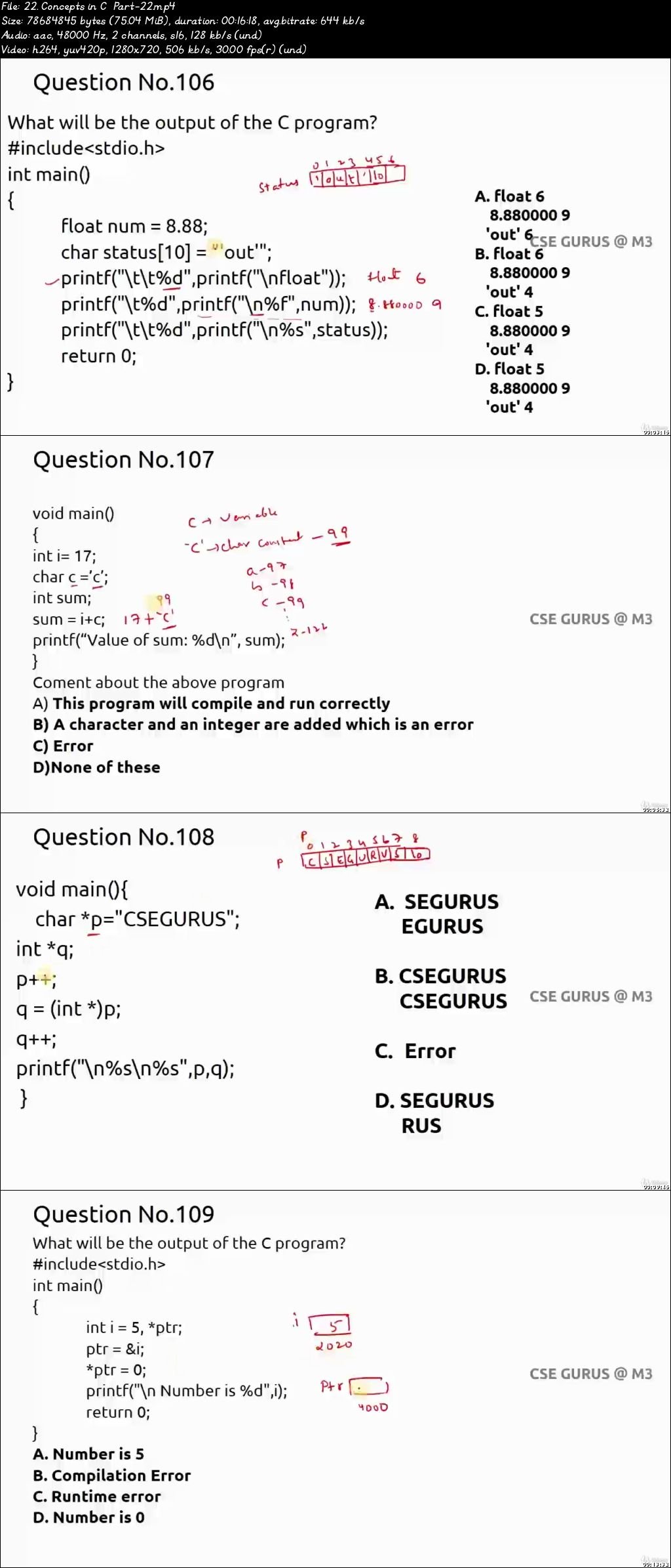  C Language tricky Questions (Company specific) 