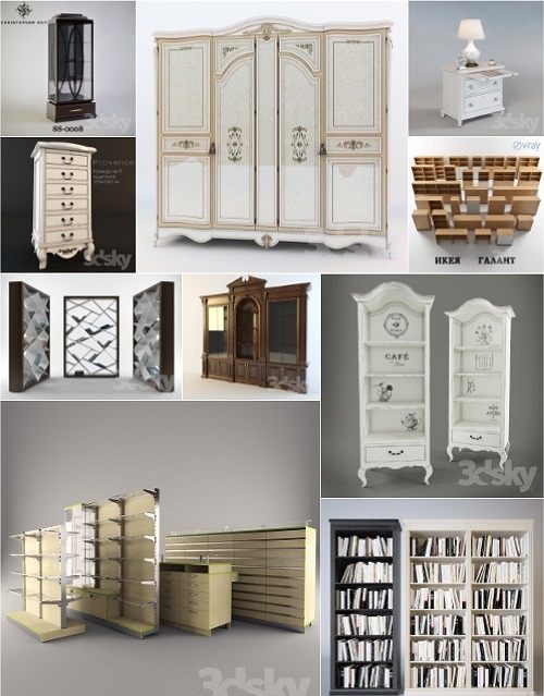 WARDROBE & CABINETS COLLECTION – 3dskyPro 3dsmax – Volume 1