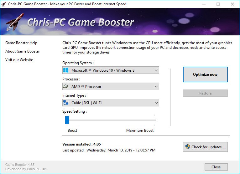 Chris-PC Game Booster 4.85