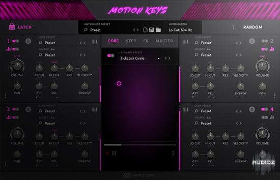 Sample Logic Motion Keys KONTAKT-DECiBEL screenshot