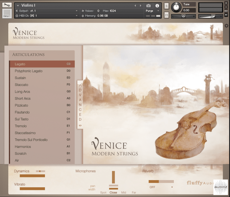 Fluffy Audio Venice Modern Strings KONTAKT-DECiBEL screenshot