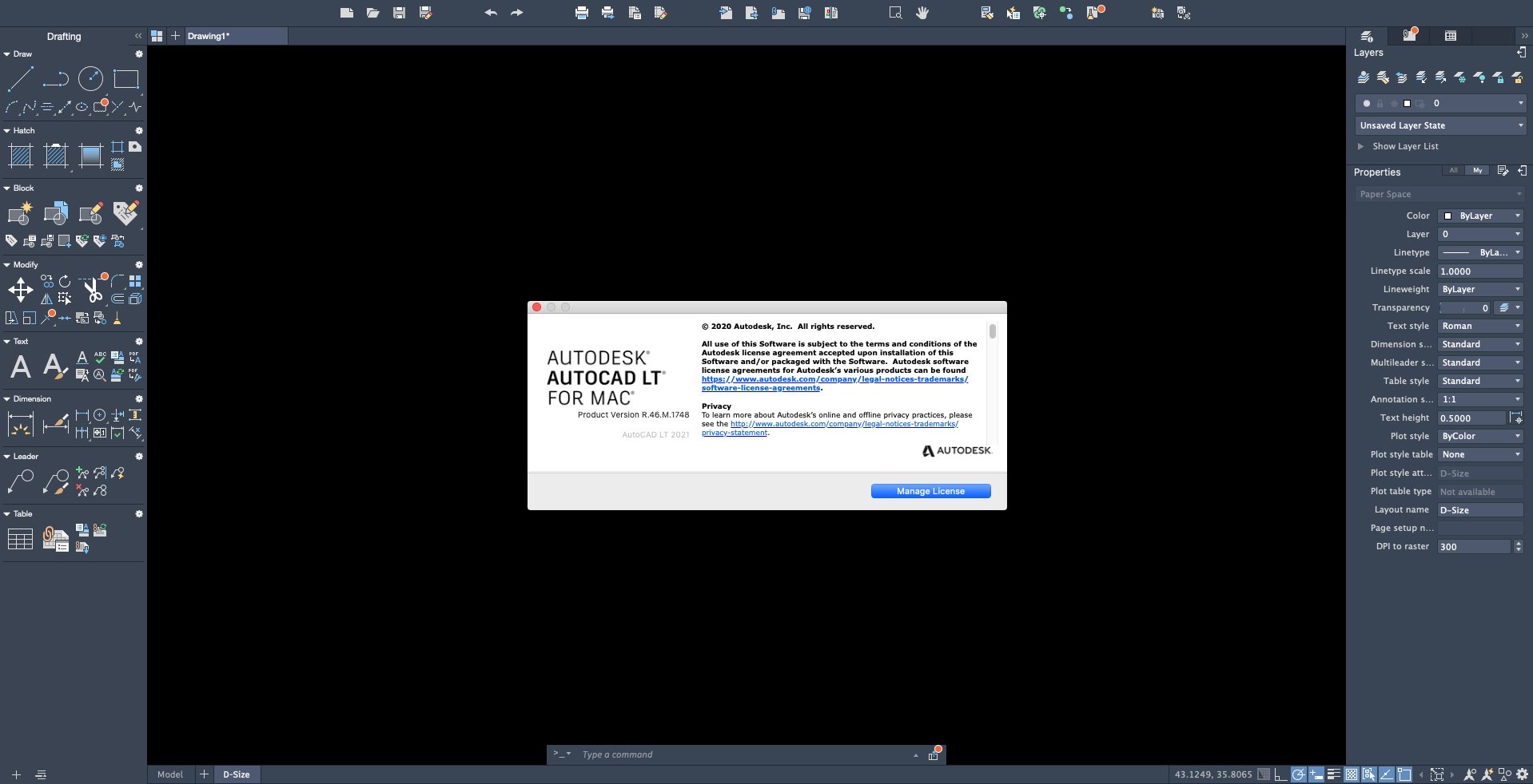 Autodesk AutoCAD LT 2021 MACOS (x64)