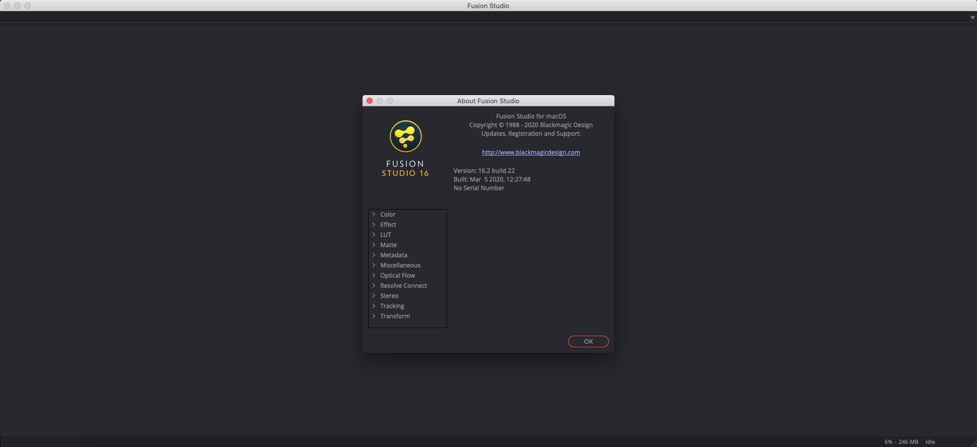 Blackmagic Fusion Studio 16.2 macOS