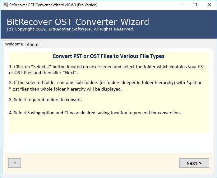 BitRecover OST Converter Wizard 10.8.3