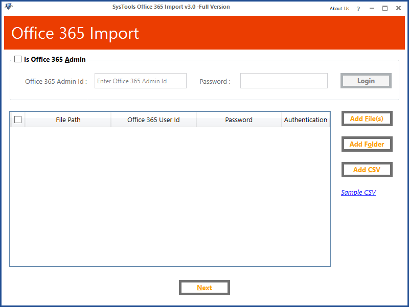 SysTools Office 365 Import 3.0