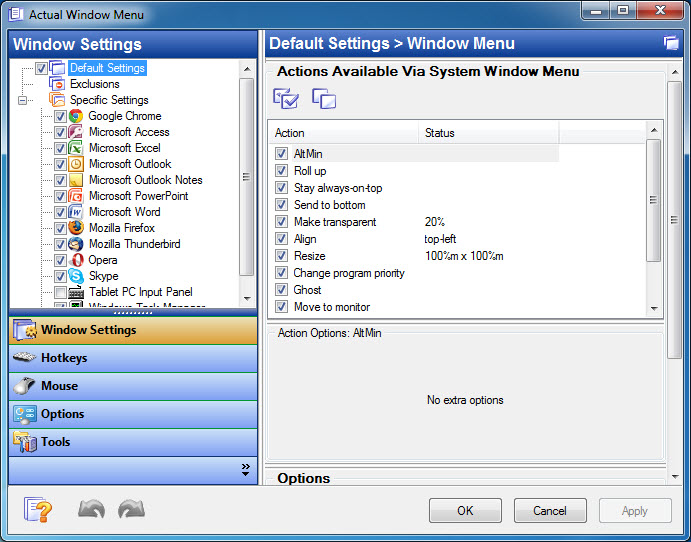 Actual Window Menu 7.4.2