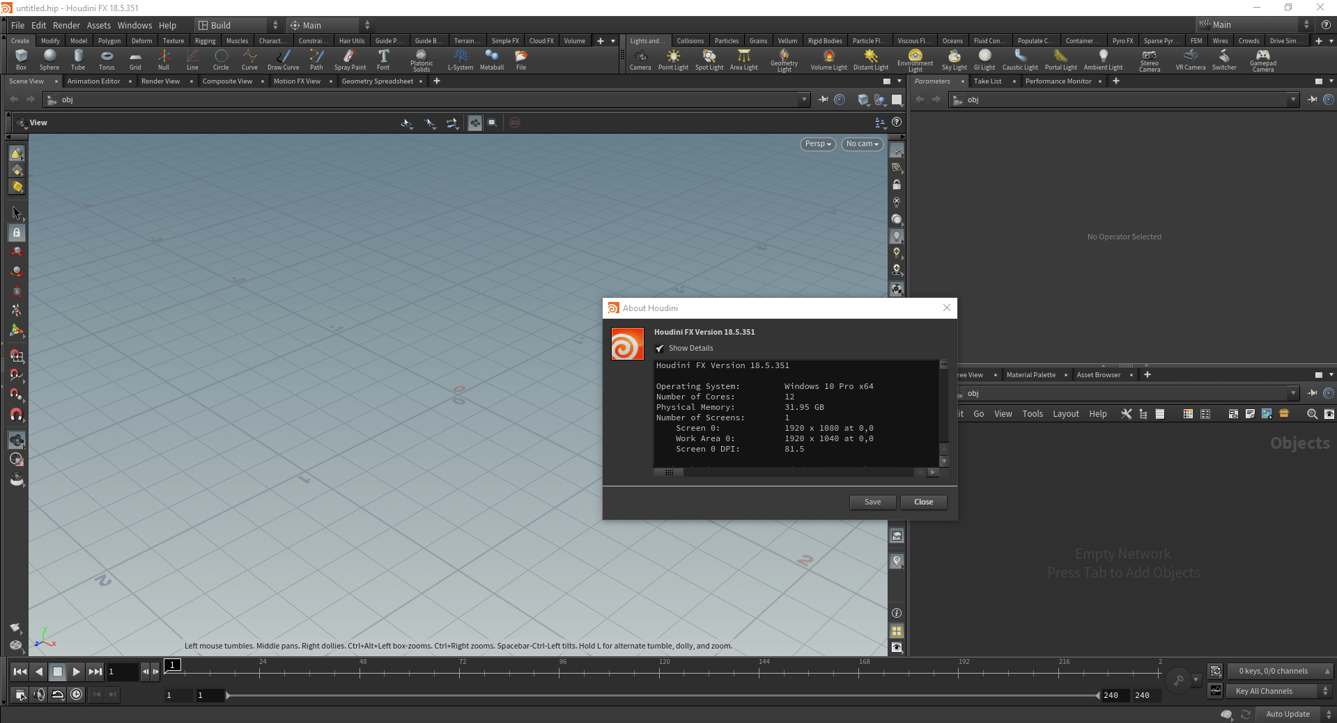 SideFX Houdini FX 18.5.351