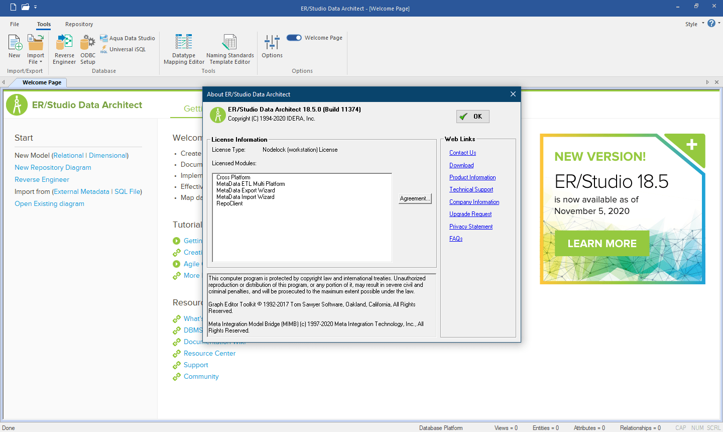 IDERA ER/Studio Data Architect Suite 18.5.0 Build 11374