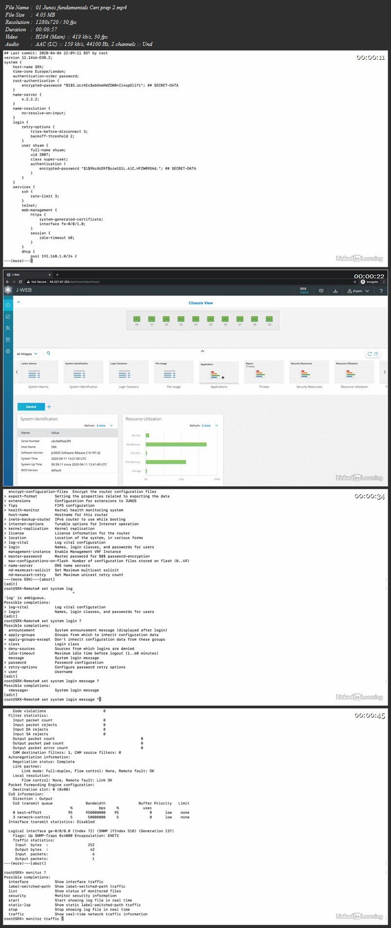 JNCIA (JN0-103) Cert Prep: 2 Configuration, Monitor, and Maintain