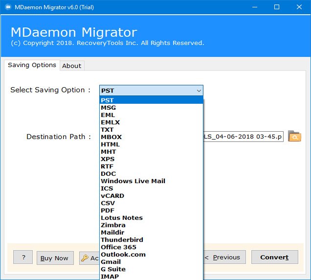 MDaemon Migrator 9.7